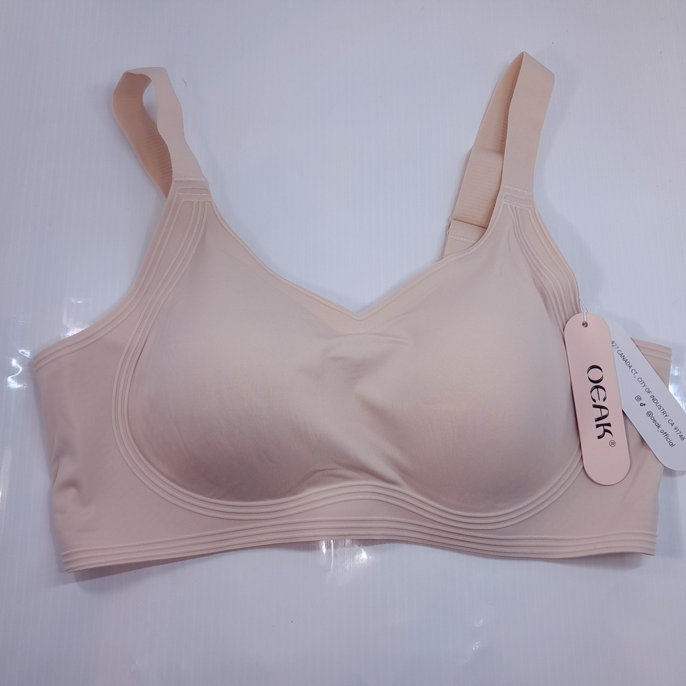 NEW OEAK Women Jelly Bra sz XL X-large Wirefree Full Coverage push up wireless